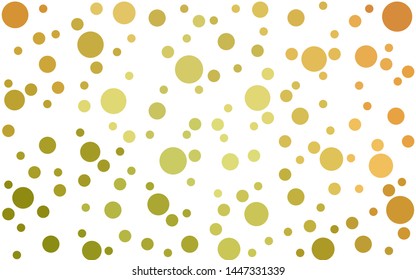 Light Red, Yellow vector  background with spots. Abstract illustration with colored bubbles in nature style. Pattern for futuristic ad, booklets.