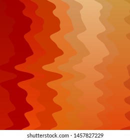 Light Red, Yellow vector background with wry lines. Colorful abstract illustration with gradient curves. Pattern for busines booklets, leaflets