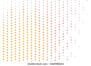 Light Red, Yellow vector background with spots. Illustration with set of shining colorful abstract circles. Pattern for textures of wallpapers.
