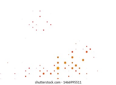 Light Red, Yellow vector background with colored stars. Decorative shining illustration with stars on abstract template. The template can be used as a background.