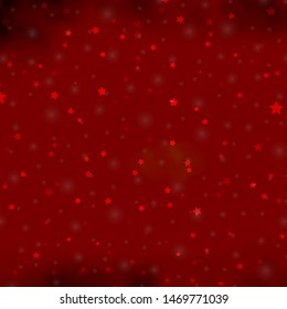Light Red, Yellow vector background with colorful stars. Blur decorative design in simple style with stars. Design for your business promotion.