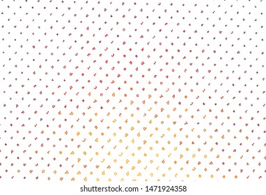 Light Red, Yellow vector background with signs of alphabet. Shining colorful illustration with isolated letters. Template for lettering, typography.