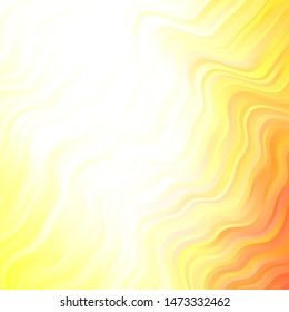 Light Red, Yellow vector background with bows. Colorful illustration with curved lines. Template for your UI design.