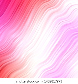 Light Red, Yellow vector background with lines. Illustration in halftone style with gradient curves. Pattern for ads, commercials.