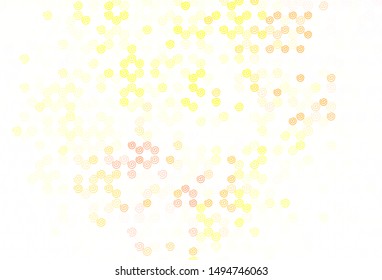 Light Red, Yellow vector background with wry lines. Colorful geometric sample with gradient lines.  New composition for your brand book.