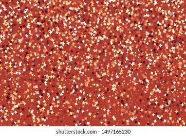 Light Red, Yellow vector background with small and big stars. Decorative shining illustration with stars on abstract template. Template for cosmic backgrounds.