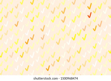 Light Red, Yellow vector background with wry lines. Modern gradient abstract illustration with bandy lines. Brand new design for your ads, poster, banner.