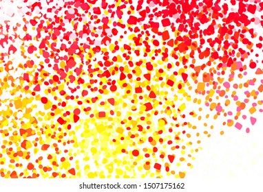 Light Red, Yellow vector background with abstract shapes. Illustration with colorful gradient shapes in abstract style. Elegant design for wallpapers.
