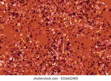 Light Red, Yellow vector background with abstract shapes. Colorful chaotic forms with gradient in modern style. Simple design for your web site.