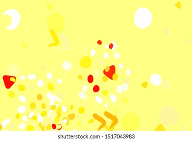 Light Red, Yellow vector background with abstract shapes. Simple colorful illustration with abstract gradient shapes. Elegant design for wallpapers.