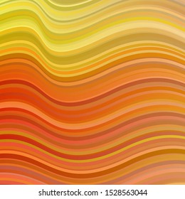 Light Red, Yellow vector background with wry lines. Colorful geometric sample with gradient curves.  Best design for your posters, banners.