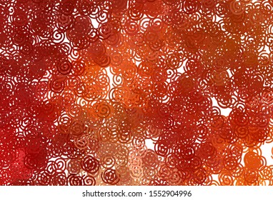 Light Red, Yellow vector background with wry lines. Colorful geometric sample with gradient lines.  A new texture for your  ad, booklets, leaflets.