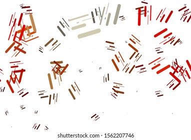 Light Red, Yellow vector background with straight lines. Decorative shining illustration with lines on abstract template. Pattern for websites, landing pages.