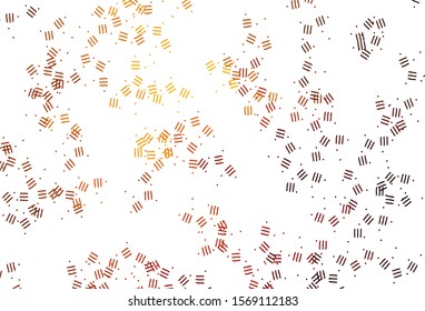 Light Red, Yellow vector background with straight lines, dots. Blurred decorative design in simple style with lines. Best design for your ad, poster, banner.