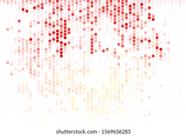 Light Red, Yellow vector background with bubbles. Beautiful colored illustration with blurred circles in nature style. Design for poster, banner of websites.