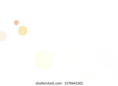 Light Red, Yellow vector background with spots. Glitter abstract illustration with blurred drops of rain. Pattern for textures of wallpapers.