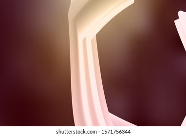 Light Red, Yellow vector background with wry lines. Creative illustration in halftone style with gradient. Brand new design for your ads, poster, banner.