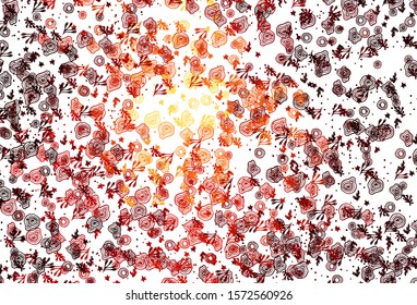 Light Red, Yellow vector background with abstract shapes. Colorful chaotic forms with gradient in modern style. Modern design for your business card.