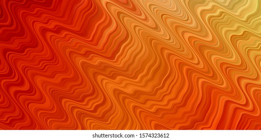 Light Red, Yellow vector background with bows. Colorful illustration in abstract style with bent lines. Pattern for ads, commercials.
