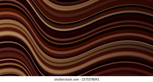 Light Red, Yellow vector background with curves. Brand new colorful illustration with bent lines. Best design for your ad, poster, banner.