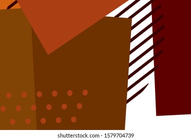 Light Red, Yellow vector background with polygonal style with circles. Decorative design in abstract style with lines, dots, cubes. Best design for poster, banner.