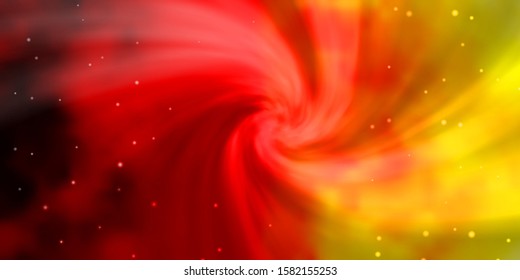 Light Red, Yellow vector background with colorful stars. Colorful illustration with abstract gradient stars. Pattern for wrapping gifts.