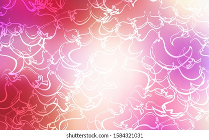 Light Red, Yellow vector background with spicy peppers. Beautiful colored illustration with peppers in doodle style. Pattern for menu of cafes, bars, restaurants.