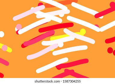 Light Red, Yellow vector background with straight lines. Glitter abstract illustration with colorful sticks. Pattern for ad, booklets, leaflets.