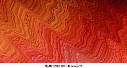 Light Red, Yellow vector background with lines. Colorful illustration with curved lines. Best design for your posters, banners.