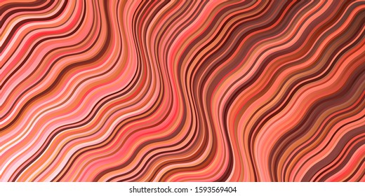 Light Red, Yellow vector background with wry lines. Abstract gradient illustration with wry lines. Design for your business promotion.