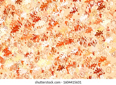 Light Red, Yellow vector background with abstract shapes. Modern abstract illustration with colorful random forms. Background for a cell phone.