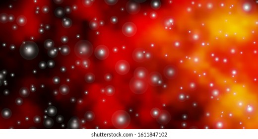 Light Red, Yellow vector background with colorful stars. Modern geometric abstract illustration with stars. Theme for cell phones.