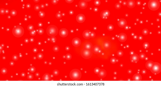 Light Red, Yellow vector background with small and big stars. Modern geometric abstract illustration with stars. Best design for your ad, poster, banner.