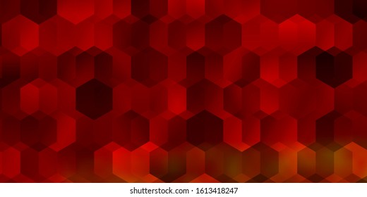 Light Red, Yellow vector background with hexagons. Illustration with set of colorful hexagons. New template for your brand book.