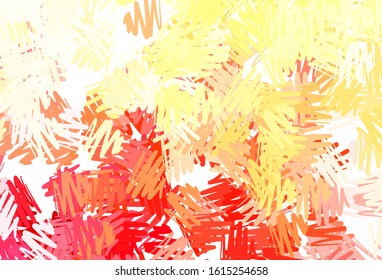 Light Red, Yellow vector background with straight lines. Shining colored illustration with sharp stripes. Best design for your ad, poster, banner.