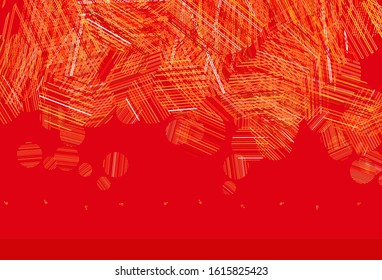 Light Red, Yellow vector background with bubbles. Blurred decorative design in abstract style with bubbles. Design for poster, banner of websites.