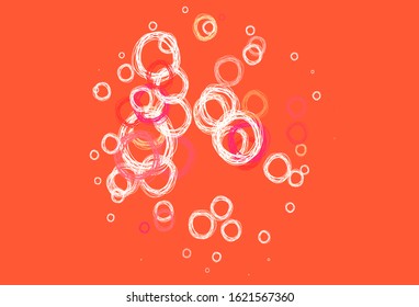 Light Red, Yellow vector background with spots. Beautiful colored illustration with blurred circles in nature style. Design for poster, banner of websites.