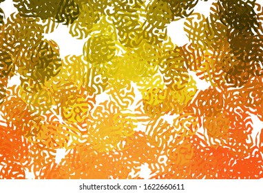 Light Red, Yellow vector background with abstract shapes. Colorful chaotic forms with gradient in modern style. Elegant design for wallpapers.