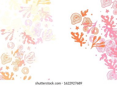 Light Red, Yellow vector background with abstract shapes. Decorative design in abstract style with random forms. Modern design for your business card.