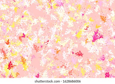 Light Red, Yellow vector background with abstract shapes. Decorative design in abstract style with random forms. Simple design for your web site.