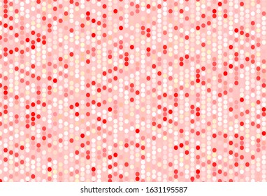 Light Red, Yellow vector background with bubbles. Beautiful colored illustration with blurred circles in nature style. Design for poster, banner of websites.