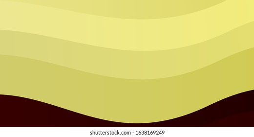 Light Red, Yellow vector background with bows. Colorful abstract illustration with gradient curves. Design for your business promotion.