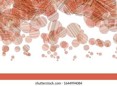 Light Red, Yellow vector background with spots. Abstract illustration with colored bubbles in nature style. Pattern for ads, leaflets.