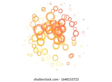 Light Red, Yellow vector background with bubbles. Modern abstract illustration with colorful water drops. New template for your brand book.