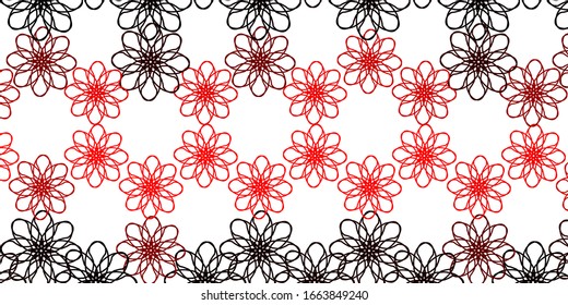 Light Red, Yellow vector background with bent lines. Illustration in abstract style with gradient curved.  Pattern for business booklets, leaflets