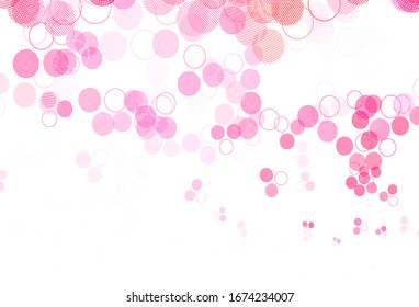 Light Red, Yellow vector background with bubbles. Modern abstract illustration with colorful water drops. Design for poster, banner of websites.