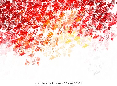 Light Red, Yellow vector background with abstract shapes. Illustration with colorful gradient shapes in abstract style. Simple design for your web site.