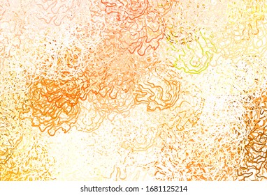 Light Red, Yellow vector background with circles, curves. Illustration with set of shining colorful abstract circles, lines. Pattern for ads, leaflets.