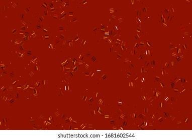 Light Red, Yellow vector background with straight lines, dots. Blurred decorative design in simple style with lines. Best design for your ad, poster, banner.