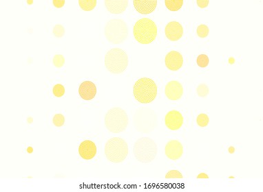 Light Red, Yellow vector background with spots. Blurred decorative design in abstract style with bubbles. New template for your brand book.